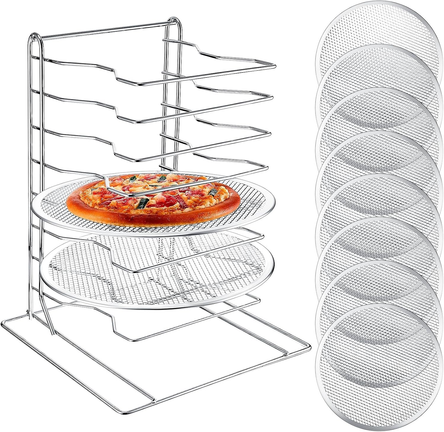 Commercial Kitchen Set - رف بيتزا بـ 8 طبقات مع