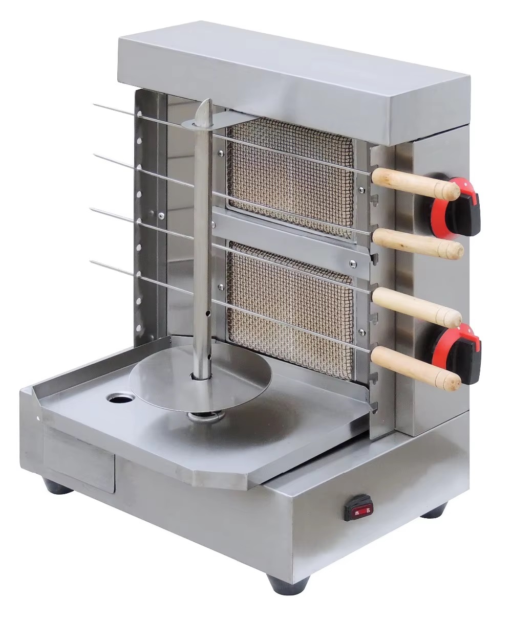 Kebab Shawarma Machine - ماكينة شوارما تعمل بالغاز مع أسياخ،