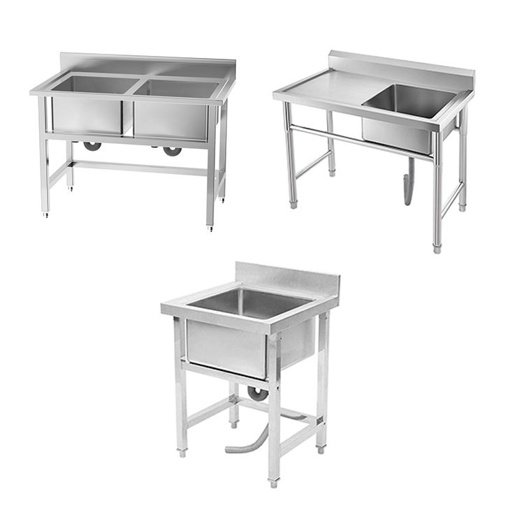 Commercial Kitchen Bench - أحواض مطبخ تجارية من الفولاذ المقاوم