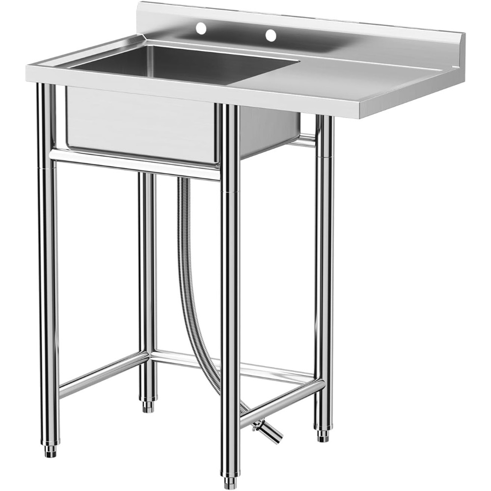 Commercial Kitchen Worktops - حوض من الفولاذ المقاوم للصدأ، 36