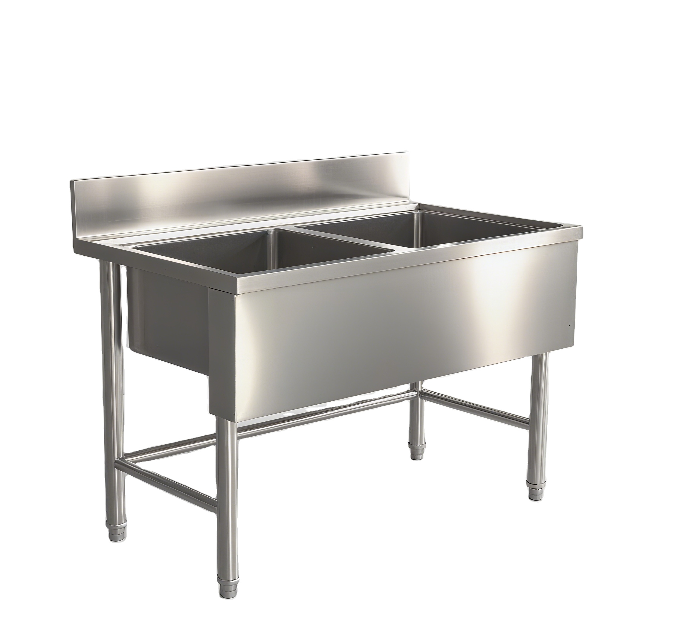 Commercial Kitchen Tables - حوض غسيل مزدوج الطبقات من الفولاذ