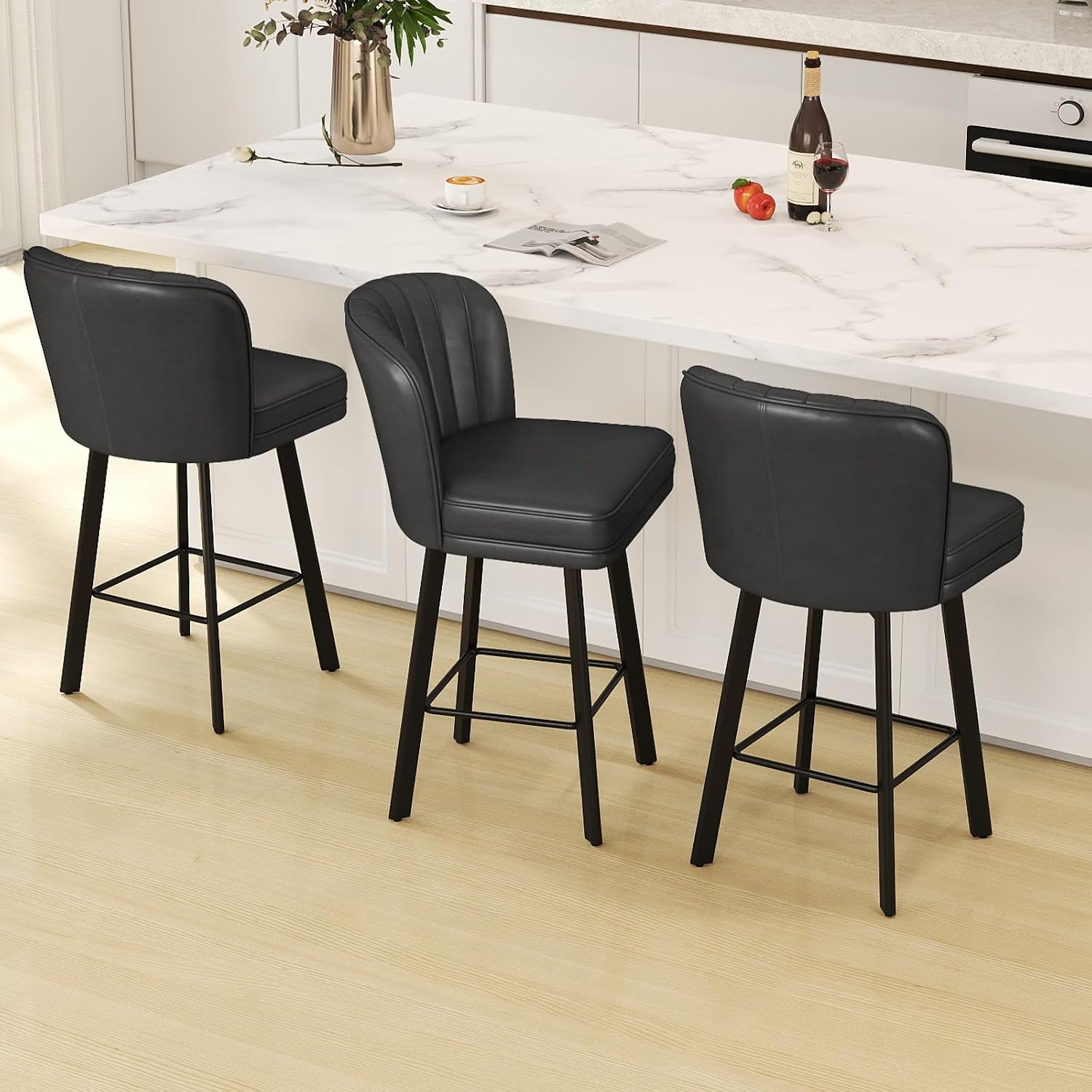 مجموعة من كرسيين بار دوارين حد - مراجعة Commercial Kitchen Set وسعره