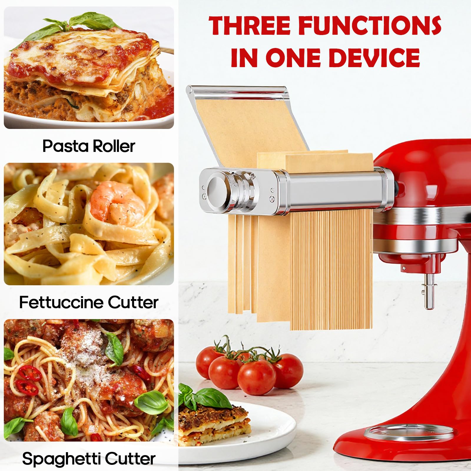 ملحق معكرونة 3 في 1 من الفولاذ - مراجعة Commercial Kitchen Aid Mixer وسعره