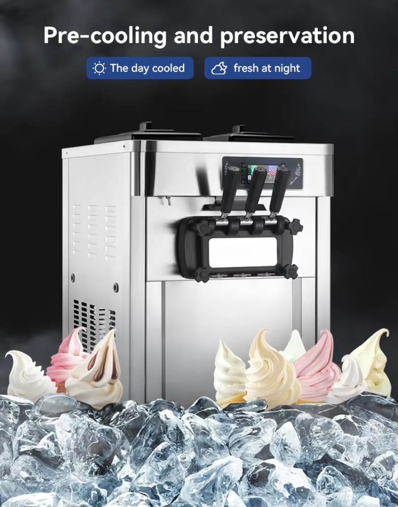 آلة صنع الآيس كريم التجارية ال - مراجعة Commercial Ice Maker وسعره