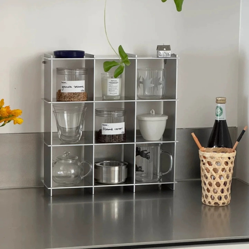 رف تخزين أكواب من سبائك الألوم - مراجعة Commercial Kitchen Organiser وسعره