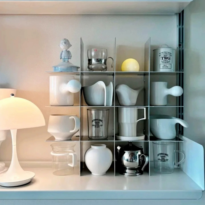 رف تخزين أكواب من سبائك الألوم - مراجعة Commercial Kitchen Organiser وسعره