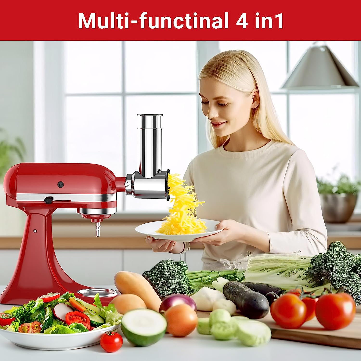 ملحق تقطيع/فرم جديد لعام 2024  - مراجعة Commercial Kitchen Aid Mixer وسعره