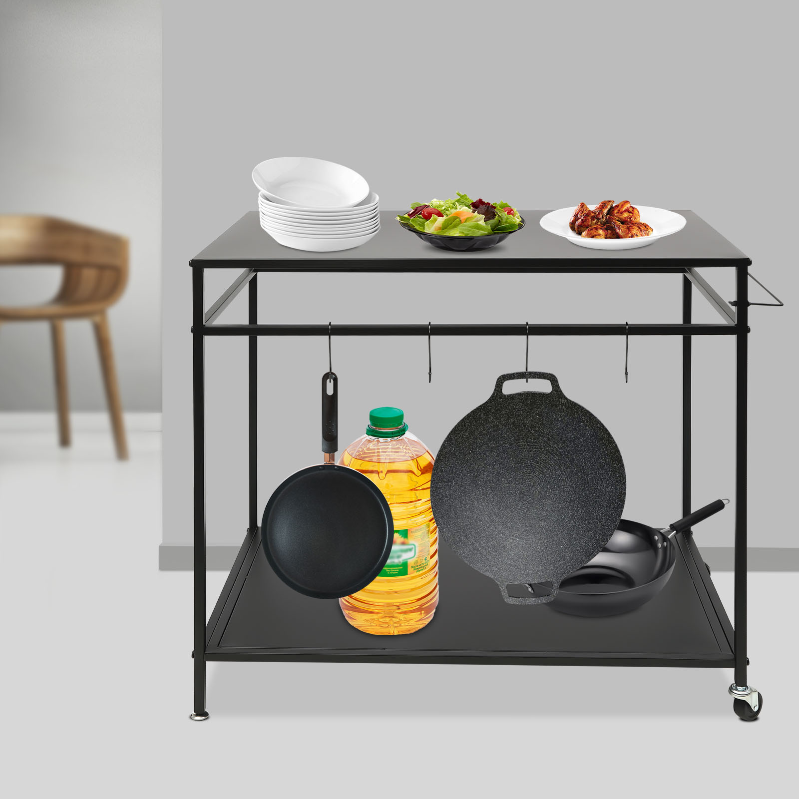 طاولة طهي متحركة بطبقتين للاست - مراجعة Commercial Kitchen Tables وسعره