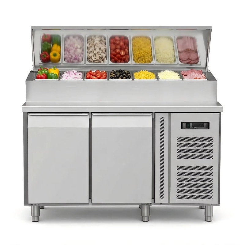 ثلاجة تحضير السندويتشات والبيت - مراجعة Commercial Kitchen Tables وسعره