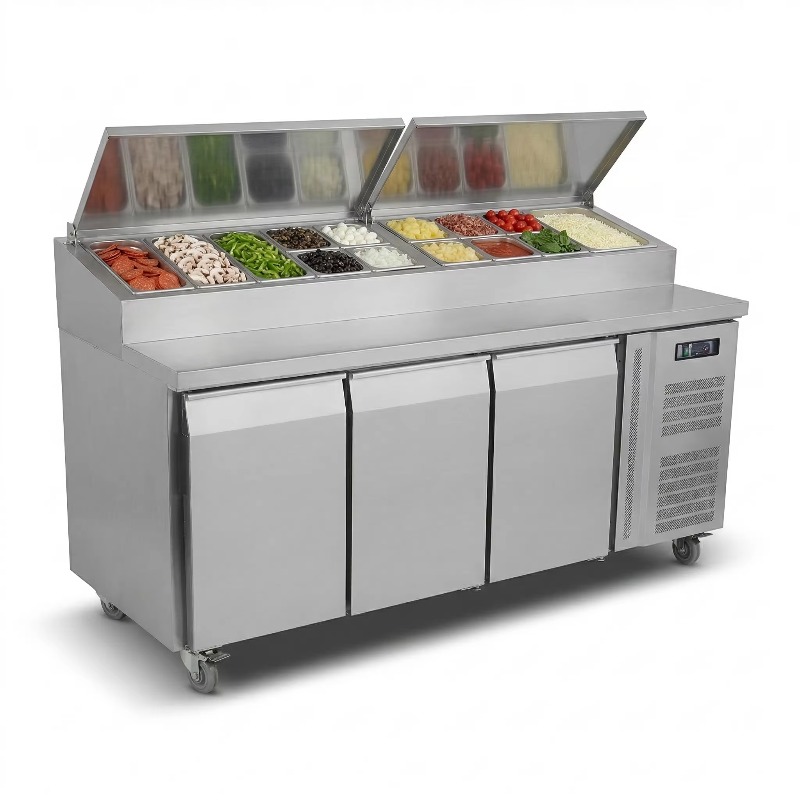 ثلاجة تحضير السندويتشات والبيت - مراجعة Commercial Kitchen Tables وسعره