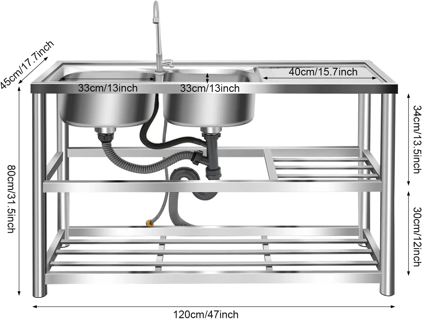 حوض غسيل من الفولاذ المقاوم لل - مراجعة Commercial Kitchen Set وسعره