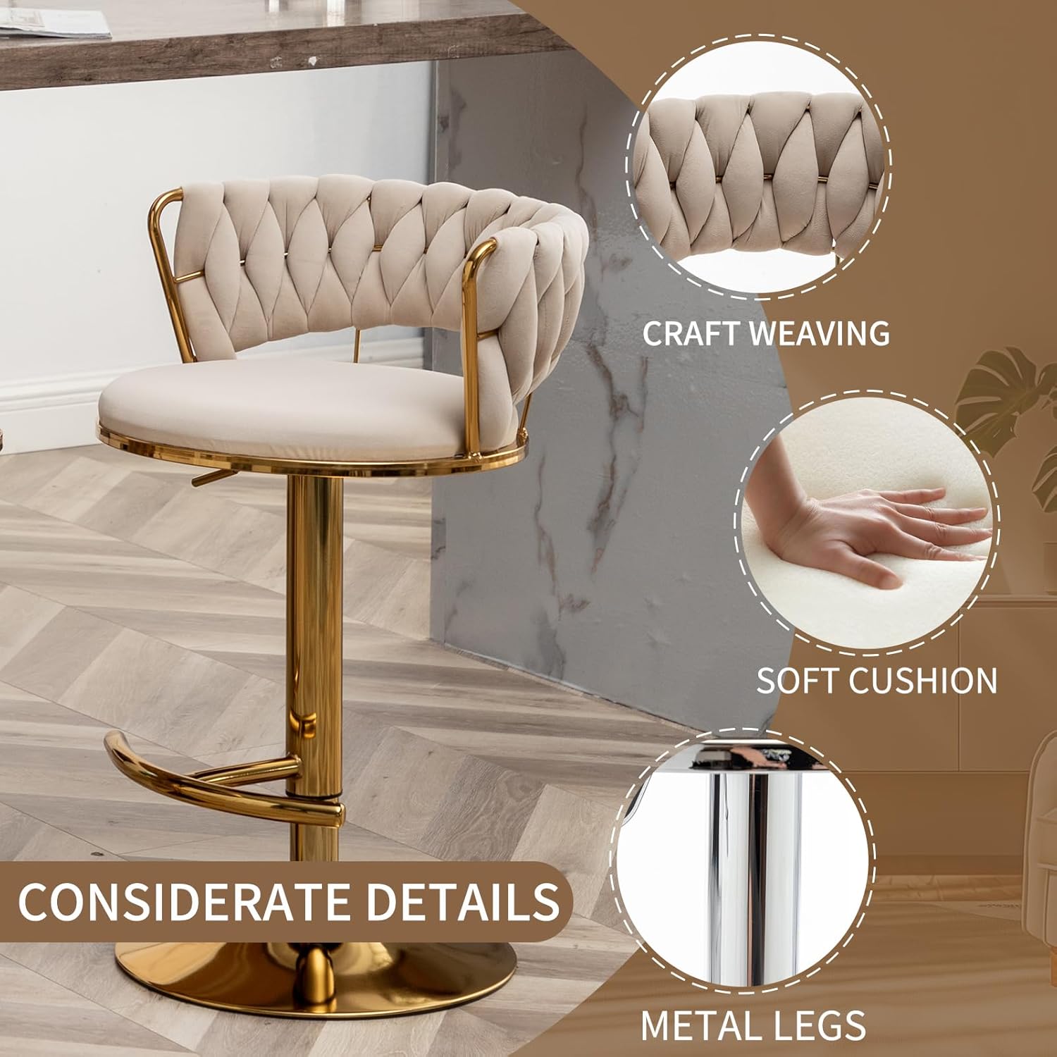 مجموعة من 4 كراسي بار مخملية ب - مراجعة Commercial Kitchen Set وسعره