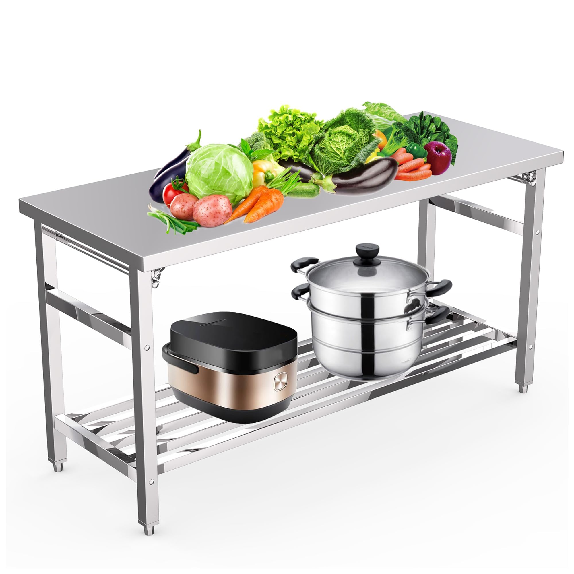 طاولة تحضير قابلة للطي من الفو - مراجعة Commercial Kitchen Prep Table وسعره