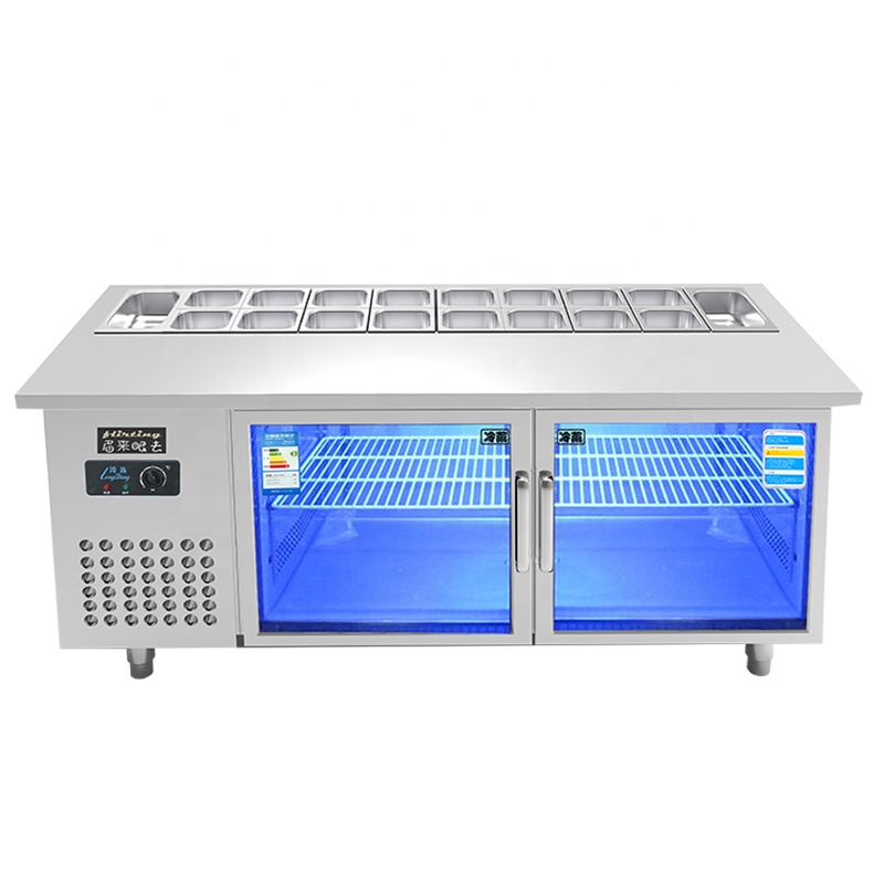 سعة كبيرة سطح الطاولة الفريزر  - مراجعة Commercial Kitchen Worktops وسعره