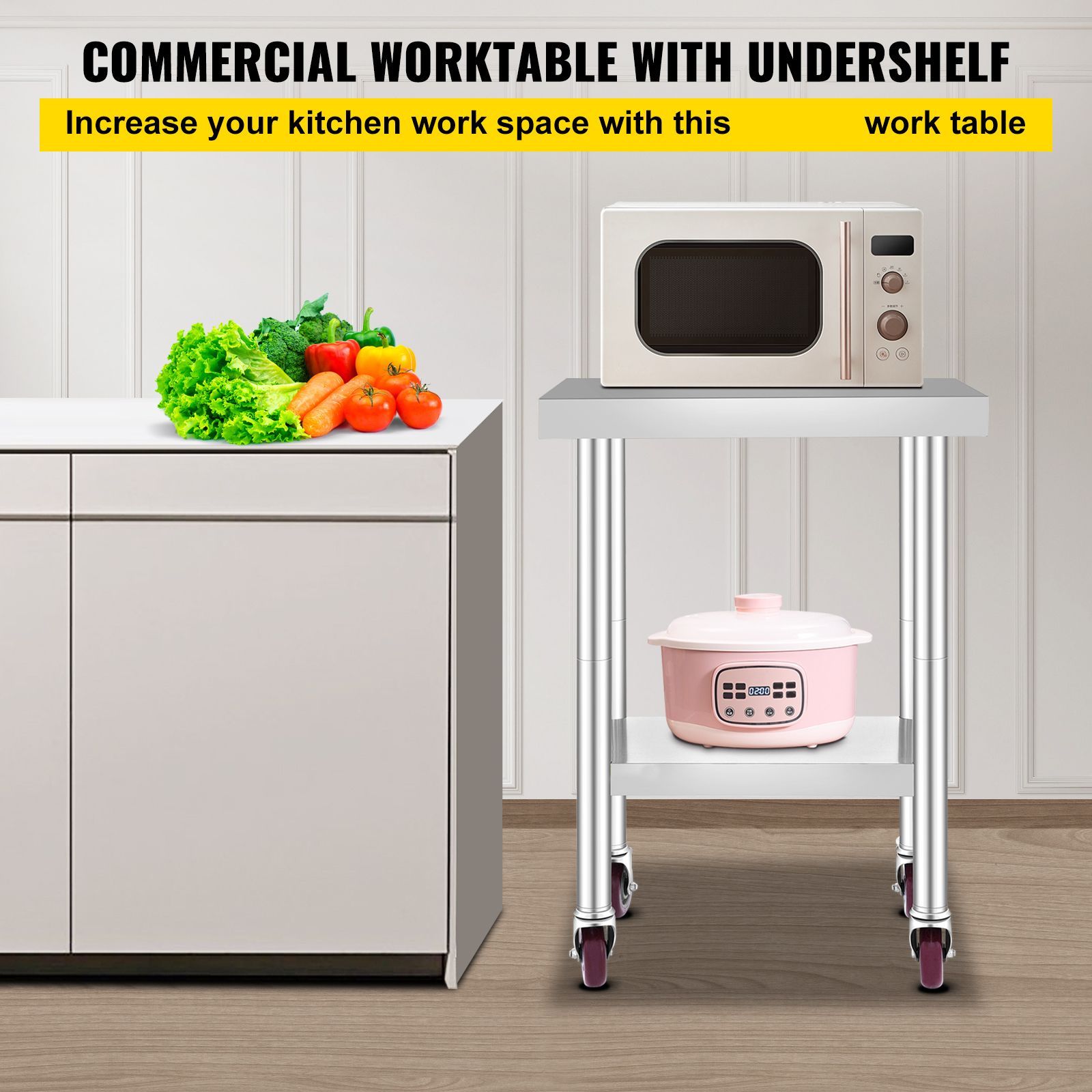 طاولة عمل من الفولاذ المقاوم ل - مراجعة Commercial Kitchen Prep Table وسعره