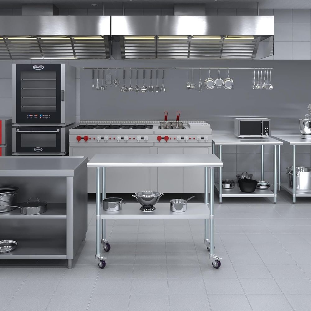 طاولة من الفولاذ المقاوم للصدأ - مراجعة Commercial Kitchen Tables وسعره