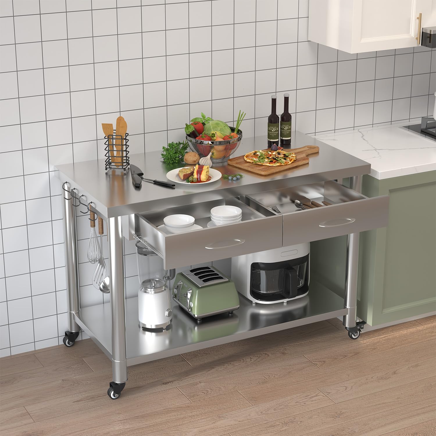 طاولة من الفولاذ المقاوم للصدأ - مراجعة Commercial Kitchen Prep Table وسعره