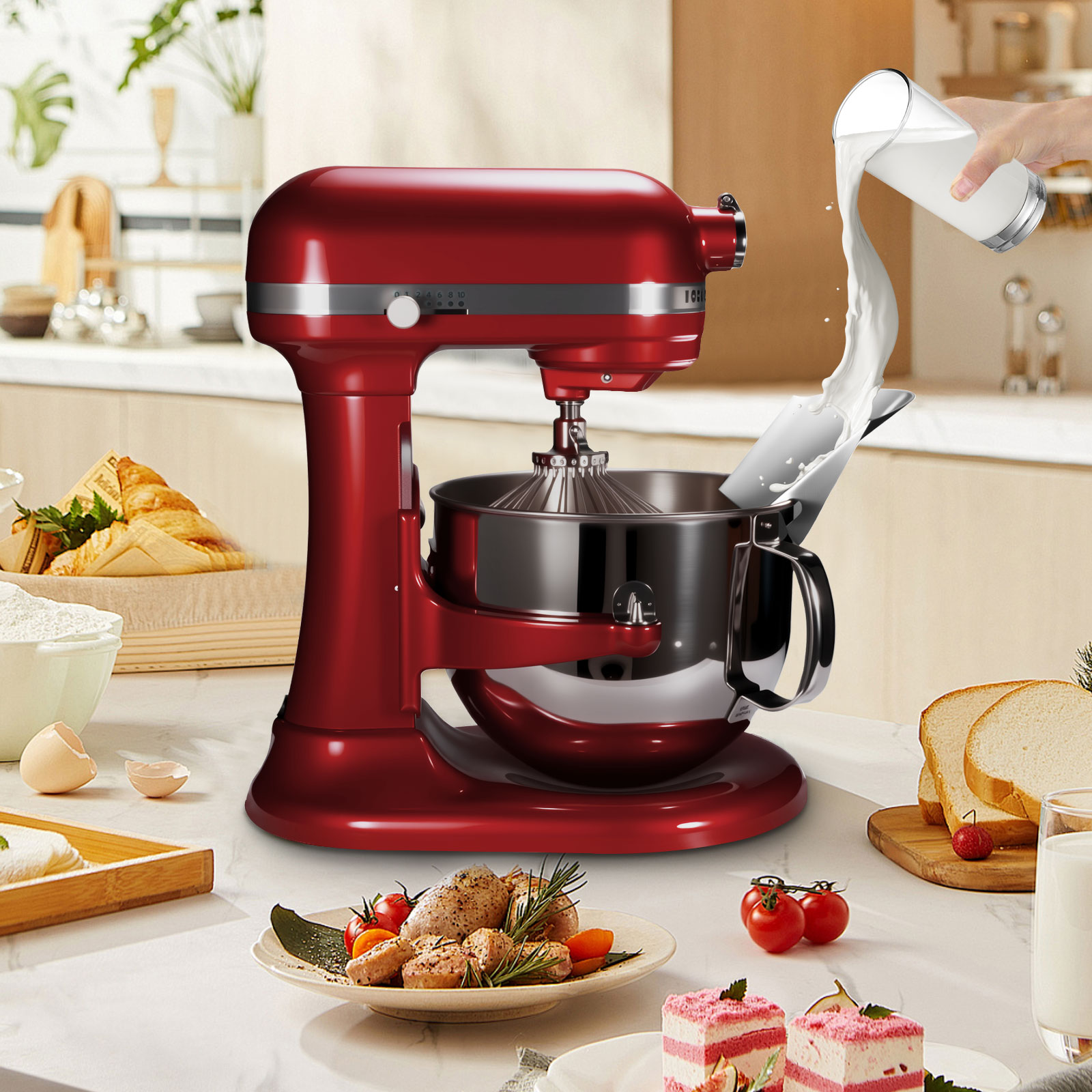 1 قطعة واقي البقشيش من الفولاذ - مراجعة Commercial Kitchen Aid Mixer وسعره
