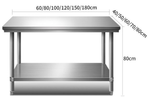 طاولة عمل من الفولاذ المقاوم ل - مراجعة Commercial Kitchen Bench وسعره