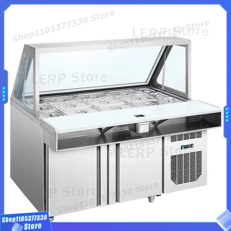 طاولة تحضير مبردة من الفولاذ ا - مراجعة Commercial Kitchen Prep Table وسعره