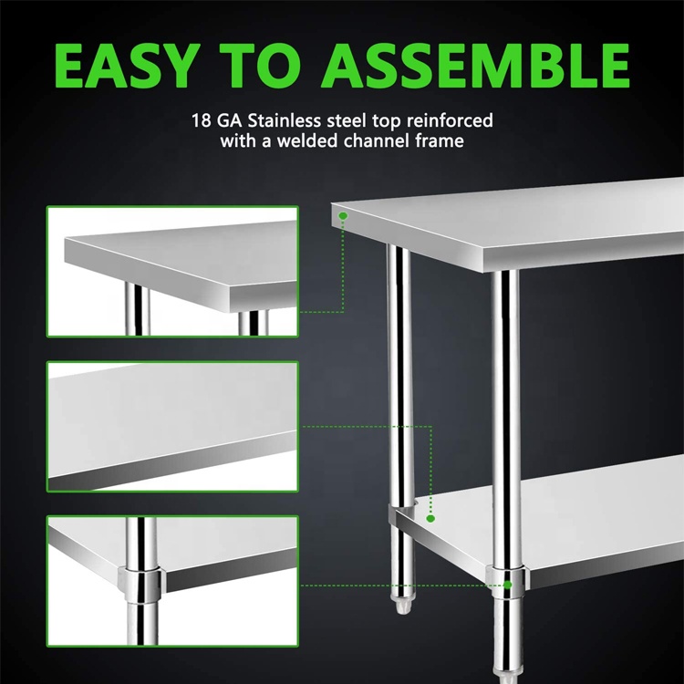طاولة عمل قابلة للتعديل من الف - مراجعة Commercial Kitchen Bench وسعره